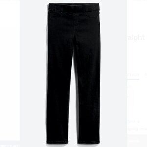 Liverpool Cole Straight Leg Pull-on Jean - Black Rinse - 10